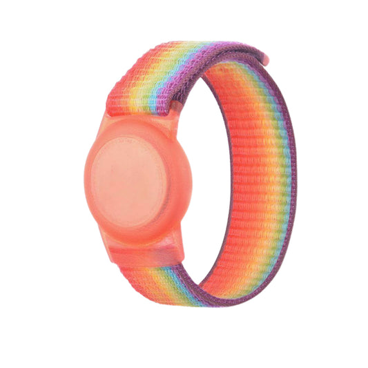 Wristband for Airtag Watch Band Bracelet Strap Holder Protective Case for Child Adult -Rainbow color