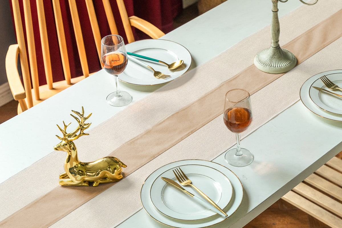 Linen Table Runner For Table Decorations Holiday Party And Wedding-Style A