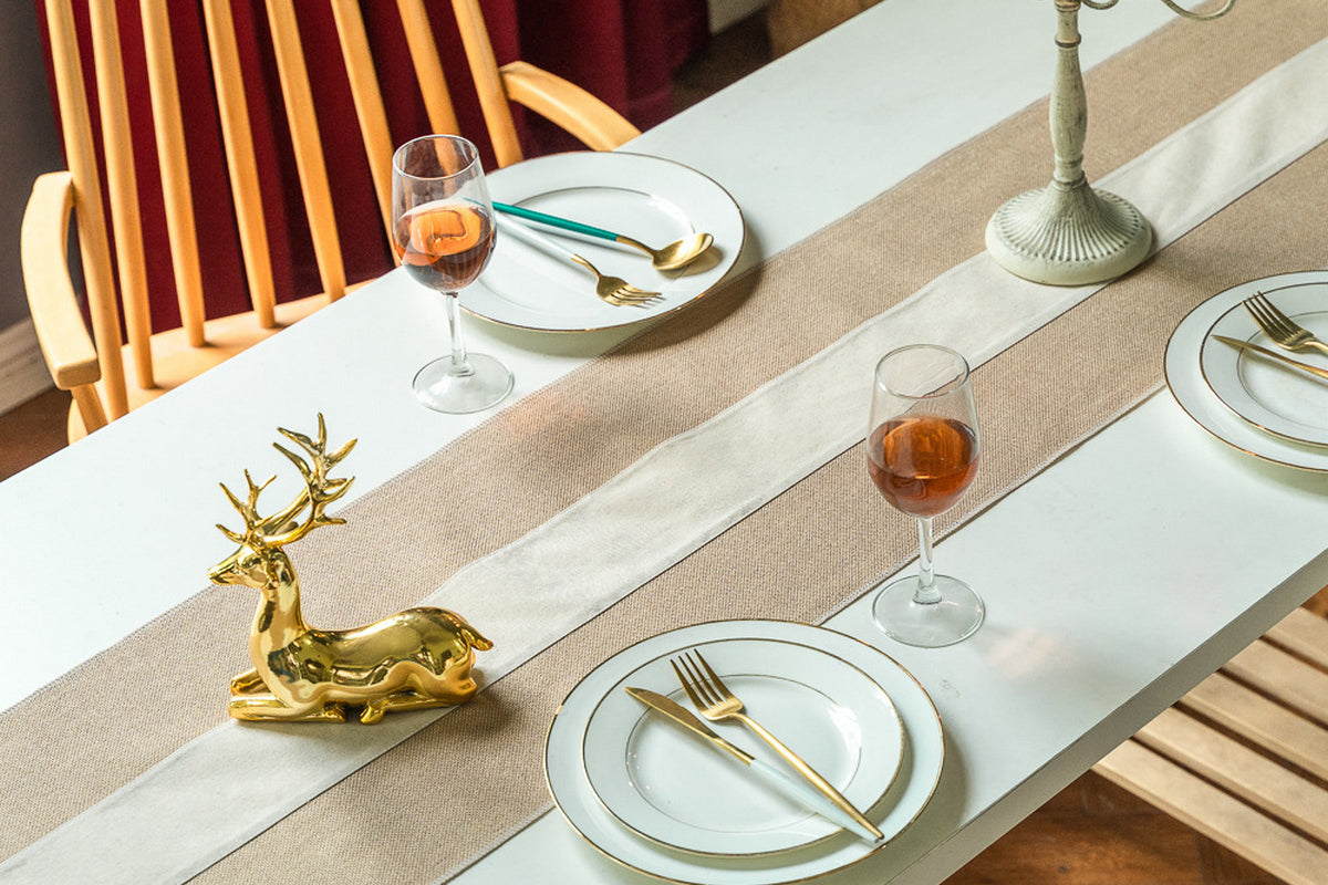 Linen Table Runner For Table Decorations Holiday Party And Wedding-Style B