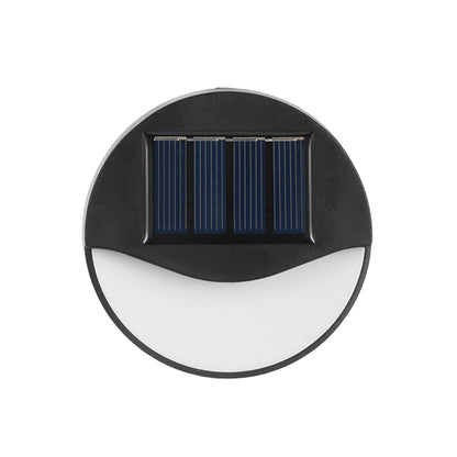 Solar Wall Light 4Pcs Solar Step Lights Fence Lamp Garden Yard Light Outdoor Decor Light Garden Wall Lamp -Warm