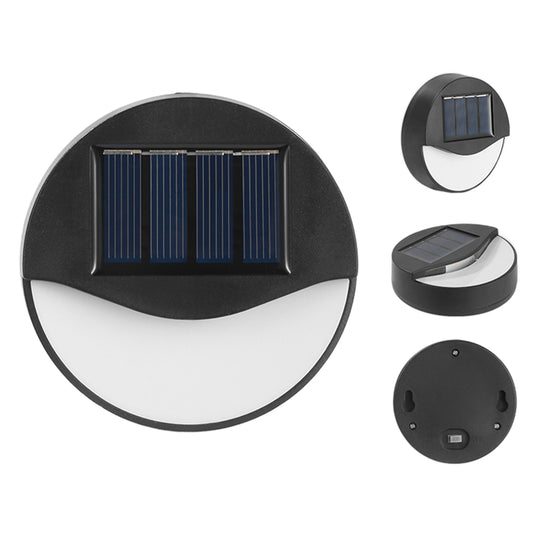 Solar Wall Light 4Pcs Solar Step Lights Fence Lamp Garden Yard Light Outdoor Decor Light Garden Wall Lamp -Warm