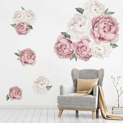 Self Adhesive Peony Flower Wall Sticker Wallpaper