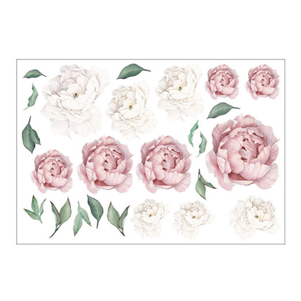 Self Adhesive Peony Flower Wall Sticker Wallpaper