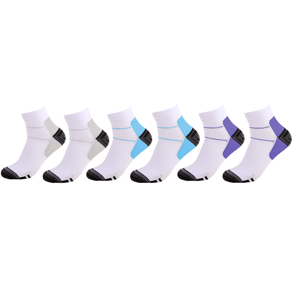3 Pairs of 15-20mmhg Compression Short Socks
