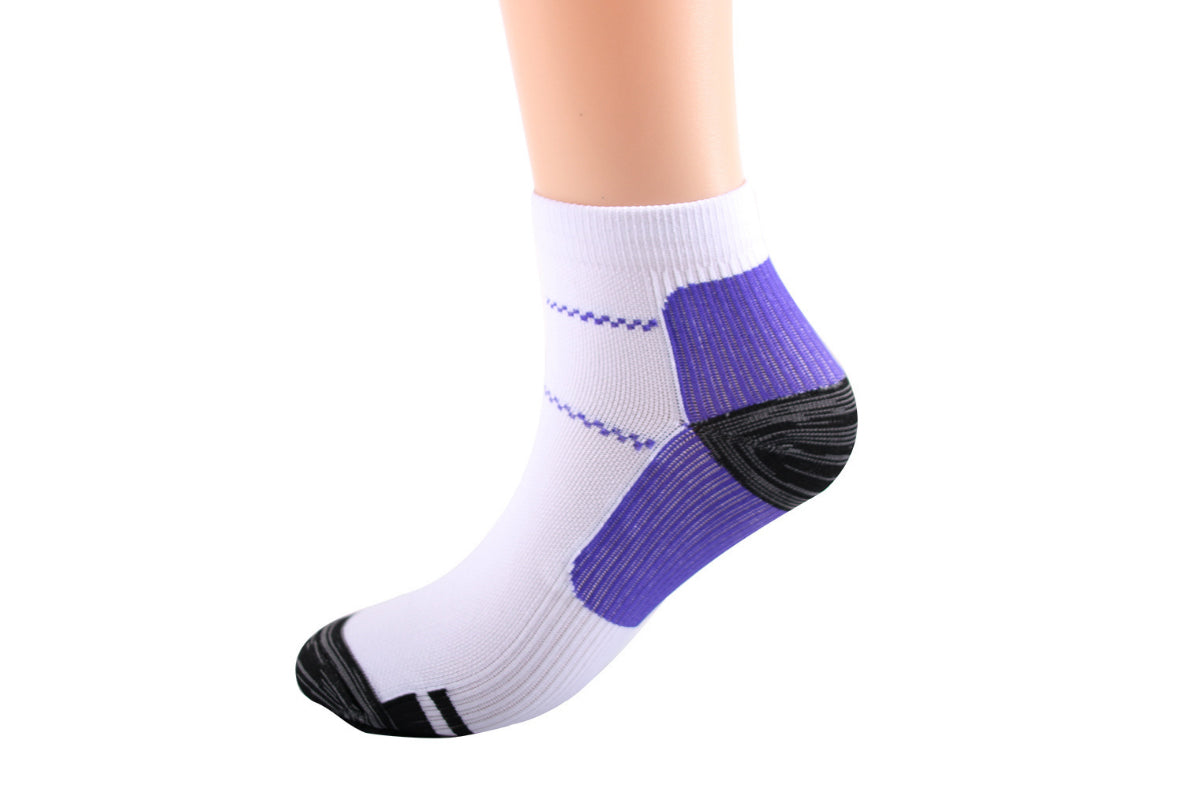 Unisex Breathable Sport Socks Men's Cycling and Running Compression Socks-Purple