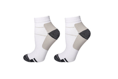 Unisex Breathable Sport Socks Men's Cycling and Running Compression Socks-Gray