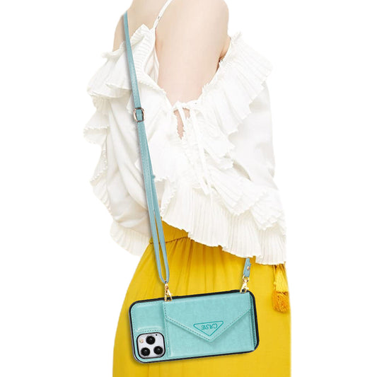 FancyGrab PU Leather Crossbody Phone Case Cover Wallet Card Holder for iPhone 13 Series