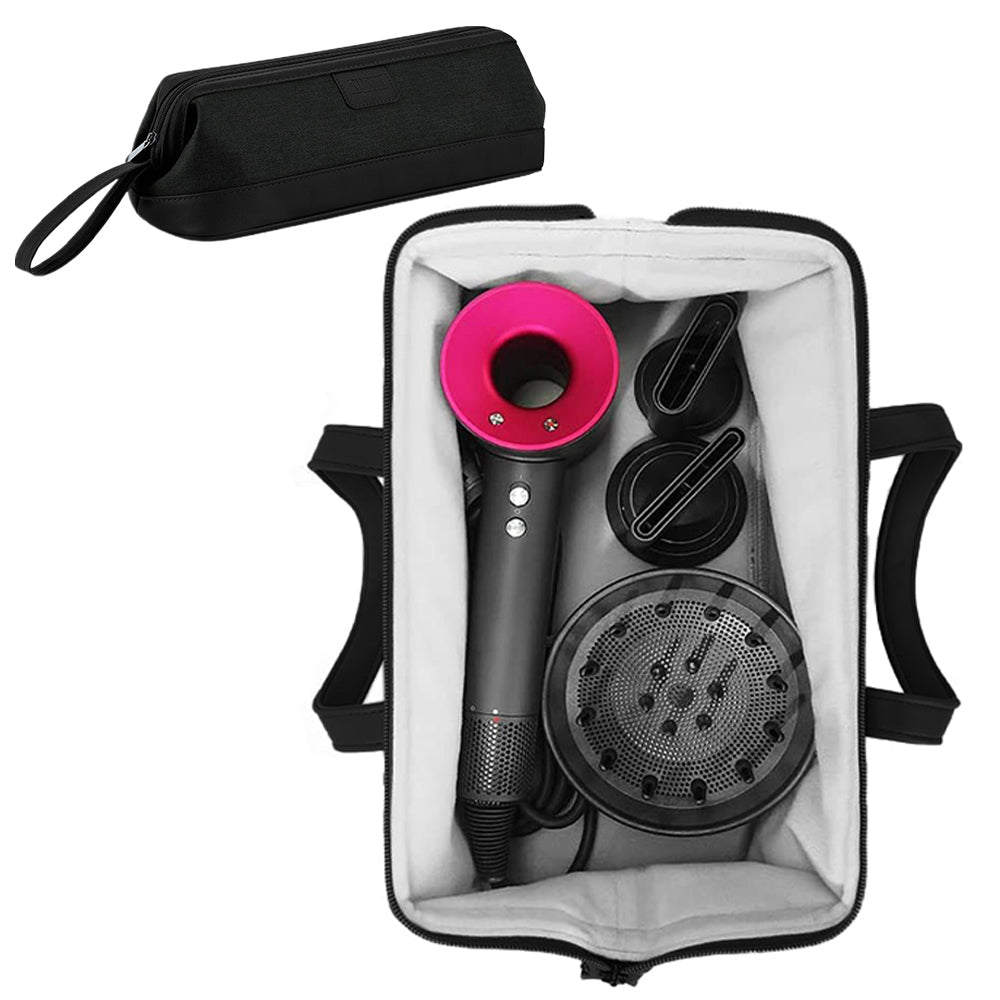 Portable Storage Bag Travel Case Protection Organizer for Dyson Hair Dryer -Black