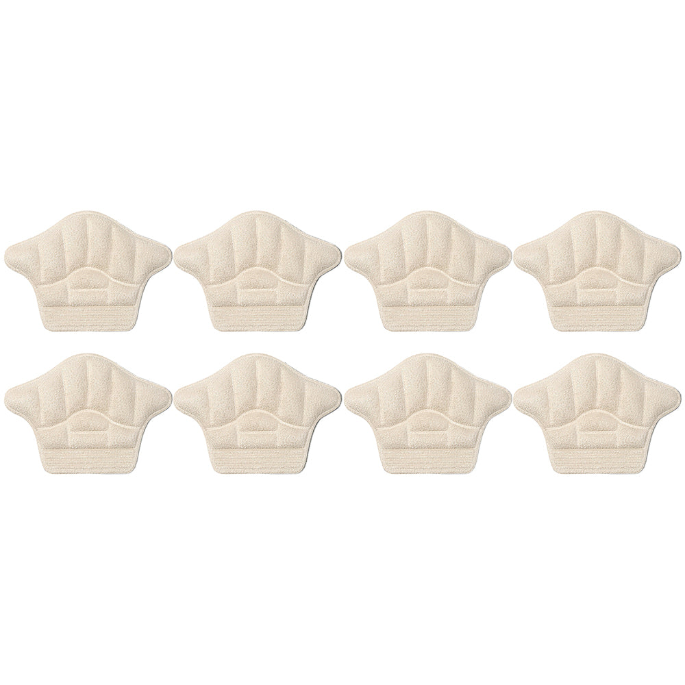 4 Pairs Self Adhesive Heel Cushion Pads for Loose Shoes Apricot