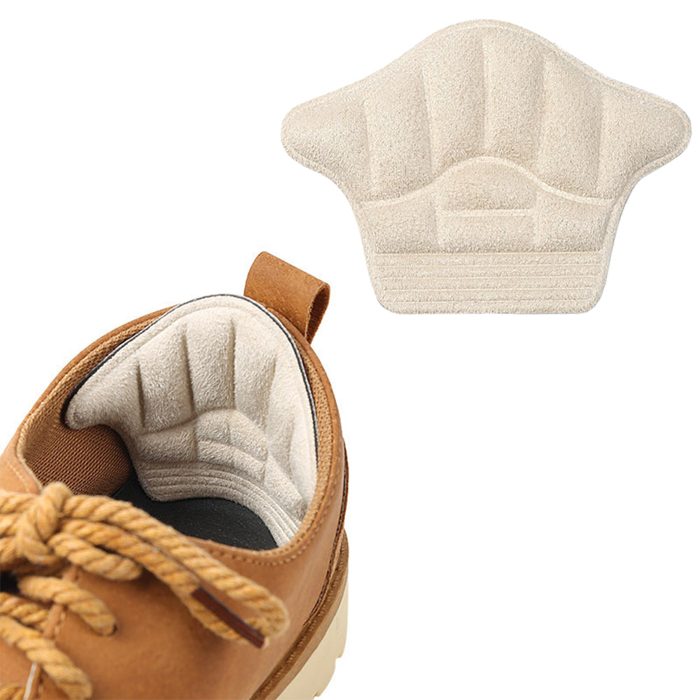 Heel Grips Liner Cushions for Loose Shoes 2 Pairs Heel Pads Snugs Self-Adhesive Heel Cushion -Apricot