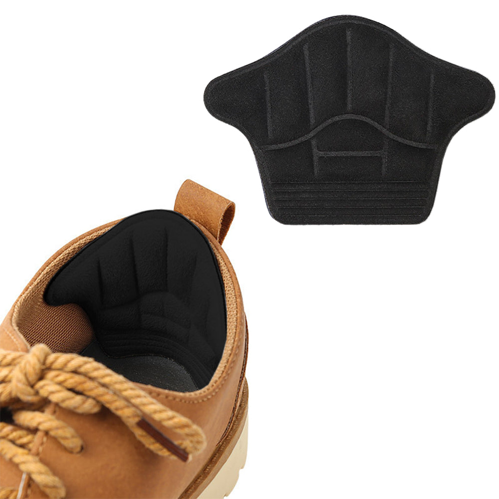 Heel Grips Liner Cushions for Loose Shoes 2 Pairs Heel Pads Snugs Self-Adhesive Heel Cushion -Black