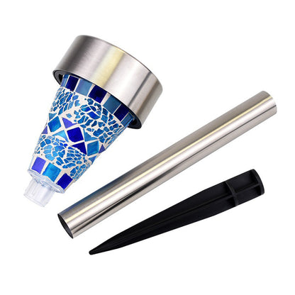 3Pcs 
Solar Mosaic Lamp Ground Light Patio Stake Walkway Outdoor Garden Decor