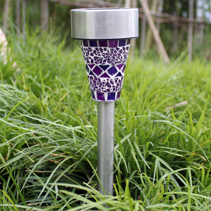 3Pcs 
Solar Mosaic Lamp Ground Light Patio Stake Walkway Outdoor Garden Decor