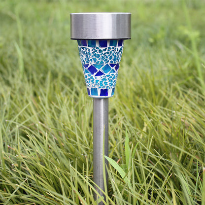 3Pcs 
Solar Mosaic Lamp Ground Light Patio Stake Walkway Outdoor Garden Decor