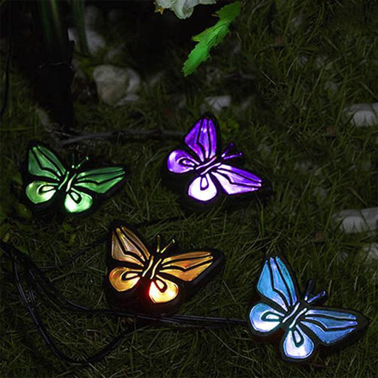4 LED Solar Landscape Light Patio Walkway Ground Light Garden Decor - Butterfly