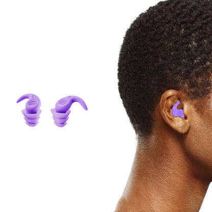 Ear Plugs for Sleeping Reusable Silicone Noise Reduction Ear Plugs for Noise Sensitivity Snore Travel -Purple