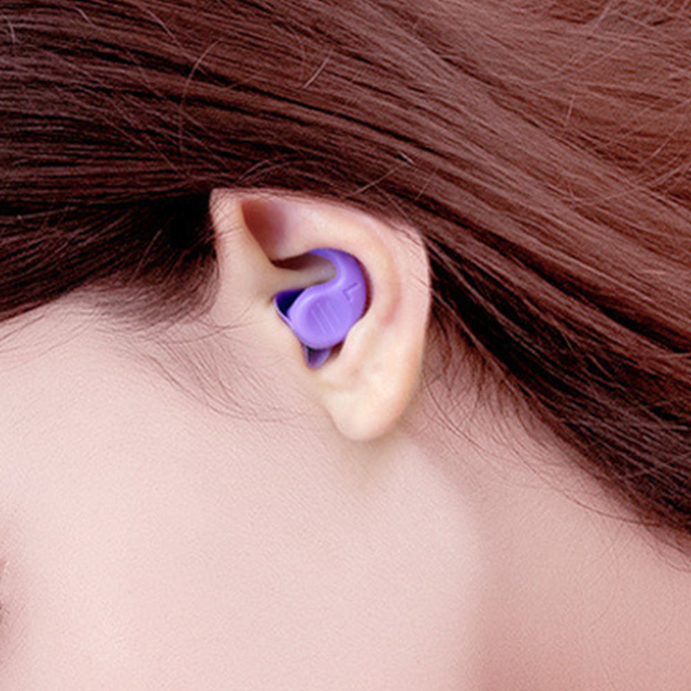 Ear Plugs for Sleeping Reusable Silicone Noise Reduction Ear Plugs for Noise Sensitivity Snore Travel -Purple