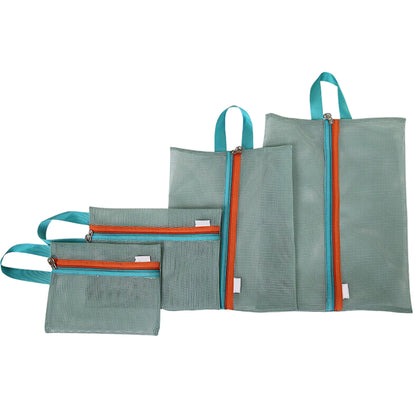 4Pcs Travel Storage Bag Travel Luggage Organiser Bag -Blue
