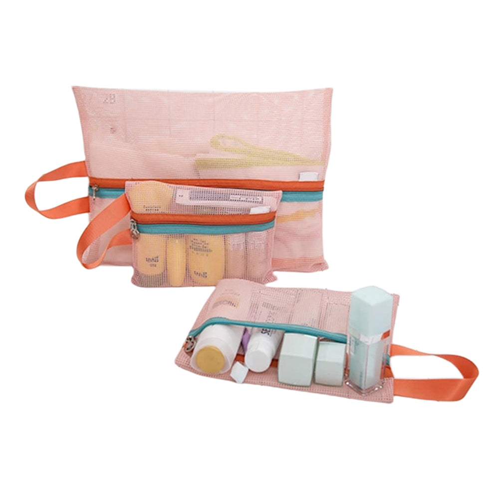 4Pcs Travel Storage Bag Travel Luggage Organiser Bag -Pink