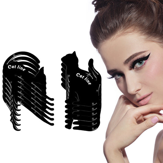 Set of 6 Pairs Cat Eye Line Tool Eyeliner Stencil Eyes Liner Model Template Makeup Tools