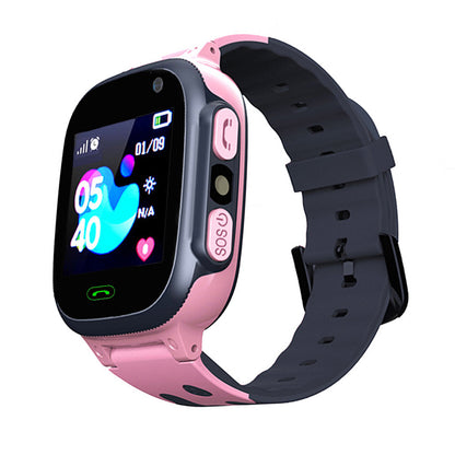 Smart Watch for Boys Girls Touch Screen Tracker Call Camera Alarm Locator -Pink