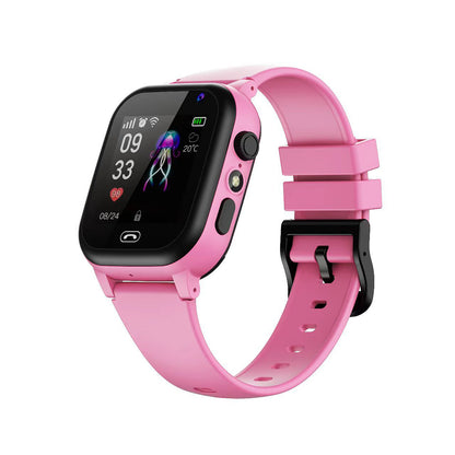 Smart Watch Touch Screen Tracker Resistant Alarm Location Watch -Pink