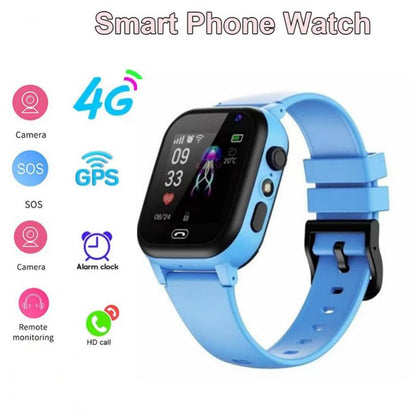 Kids Smart Watch Touch Screen Tracker Resistant Alarm Location Watch-Blue