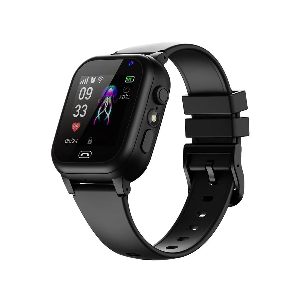Smart Watch Touch Screen Tracker Resistant Alarm Location Watch -Black