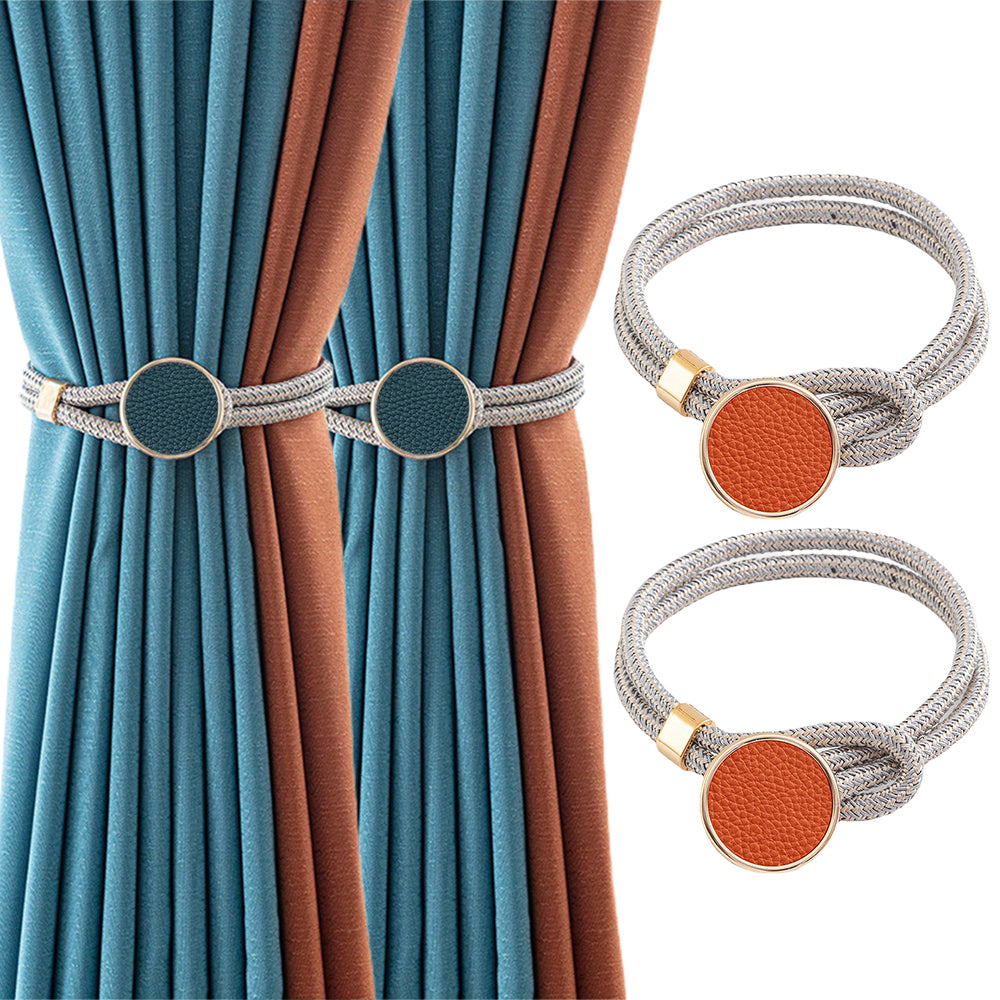 2 Pairs Curtain Tiebacks Curtain Holdbacks Orange Dark Green