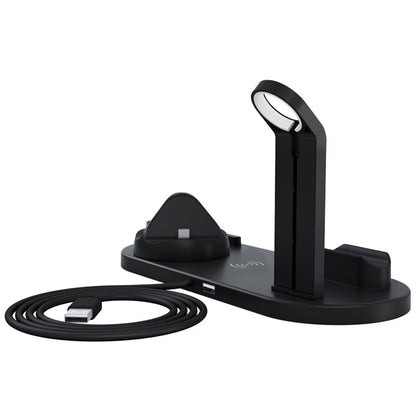 2Pcs 3 in 1 Wireless Charging Station for iPhone iWatch Airpods Black Rose Gold