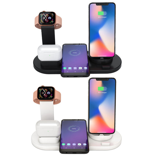 2Pcs 3 in 1 Wireless Charging Station for iPhone iWatch Airpods Black White