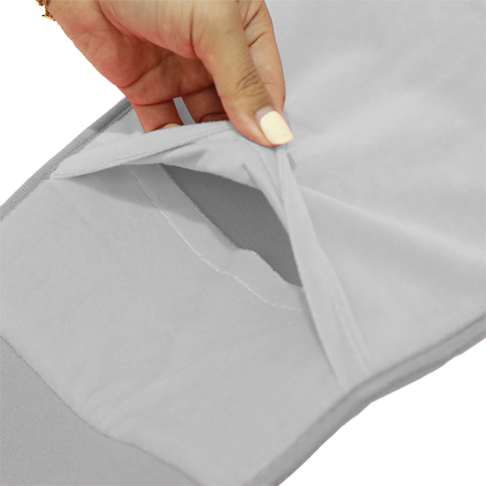 Hot Water Bag Warm Plush Hand Waist Warmer Cover Belt for Neck Hand -Silver grey