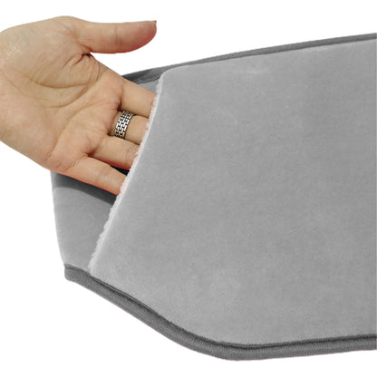 Hot Water Bag Warm Plush Hand Waist Warmer Cover Belt for Neck Hand -Silver grey