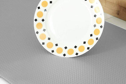 PU Leather Kitchen Rug Mats Durable Anti-Slip Absorbent Dirt-Resistant Kitchen Rug Mat-Grey