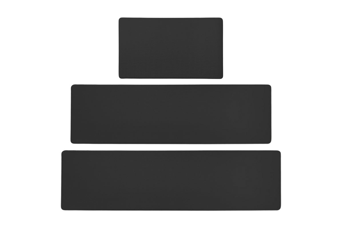 PU Leather Kitchen Rug Mats Durable Anti-Slip Absorbent Dirt-Resistant Kitchen Rug Mat-Black