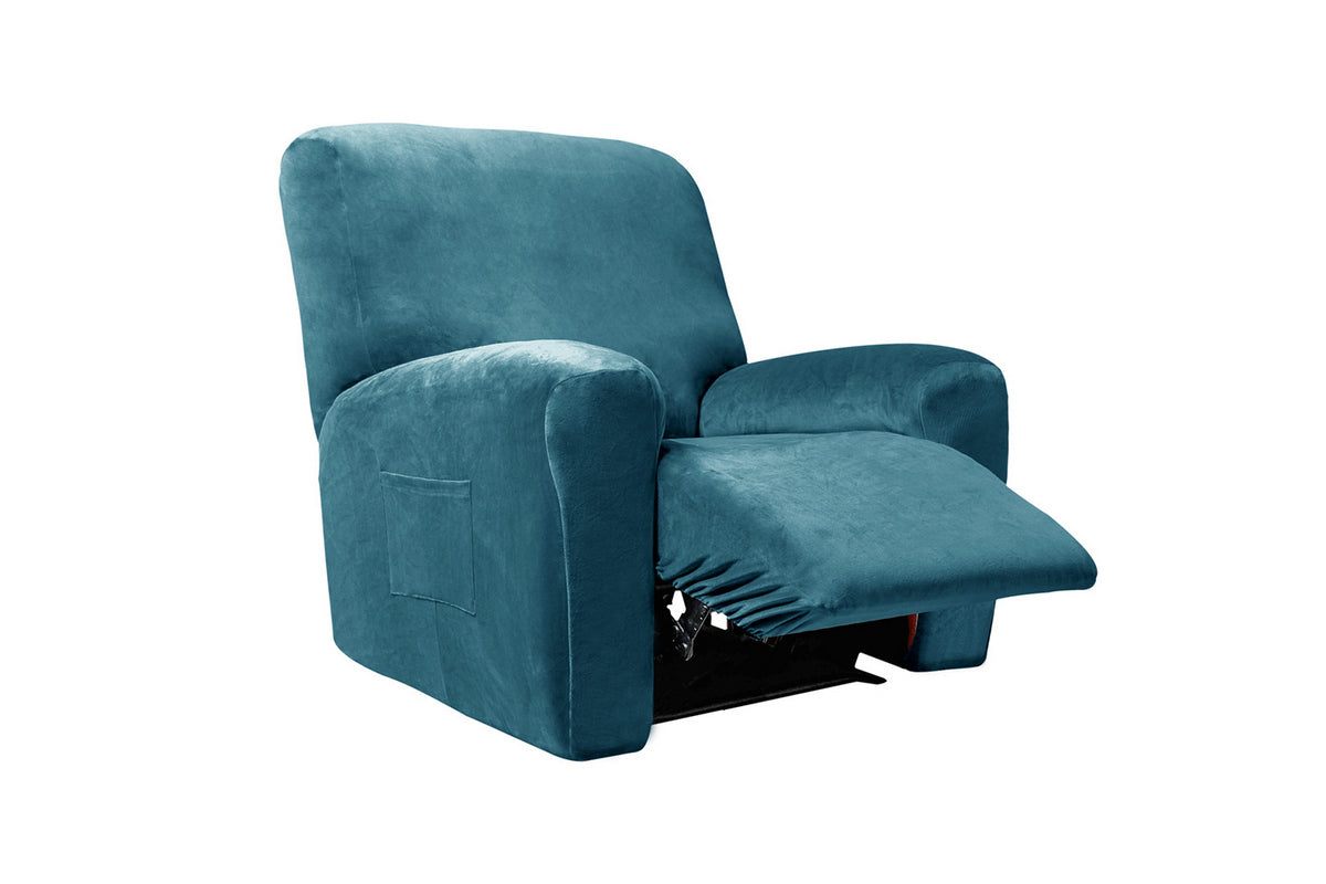 Stretch Recliner Chair Covers Sofa Slipcover-Blue