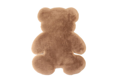 Bear Shaped Carpet Modern Luxury Plush Rugs for Living Room Home Decor-khaki
