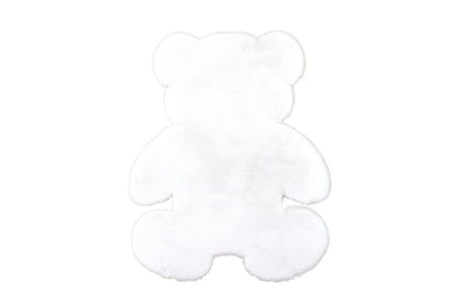 Bear Shaped Carpet Modern Luxury Plush Rugs for Living Room Home Decor-White