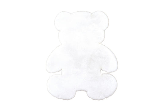Bear Shaped Carpet Modern Luxury Plush Rugs for Living Room Home Decor-White