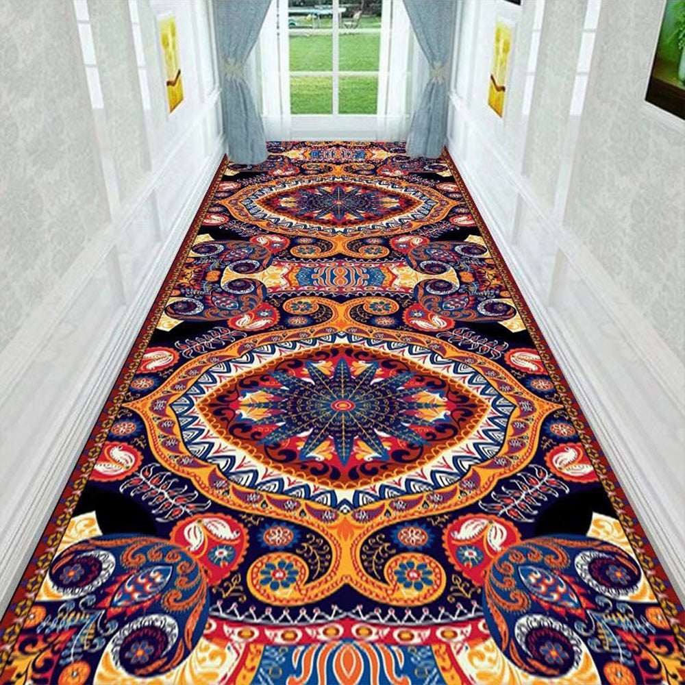 Corridor Carpet Long Hallway Runner Rug Decorative Floor Mats 100 x 80cm Red