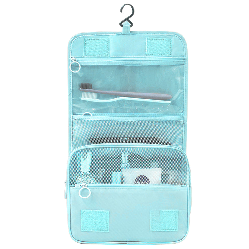 10Pcs Packing Cubes Travel Pouches Luggage Organizer Clothes Suitcase Storage Bag -Light blue