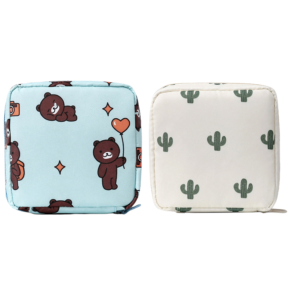 2Pcs Women Sanitary Napkin Storage Bags