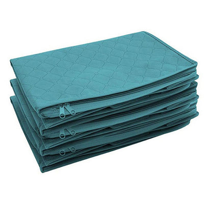 3 Piece Clothes Quilt Blanket Storage Bag - Blue