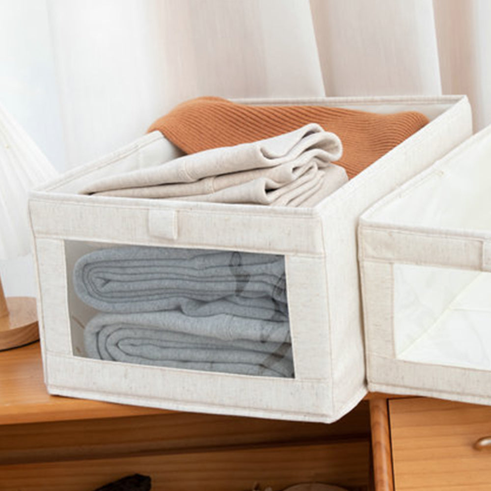 Foldable Visible Storage Organizer Clothing Storage Box without Lid