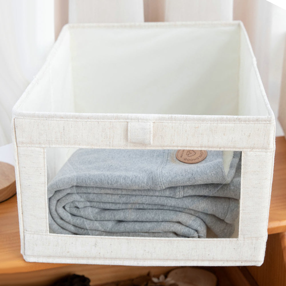 Foldable Visible Storage Organizer Clothing Storage Box without Lid