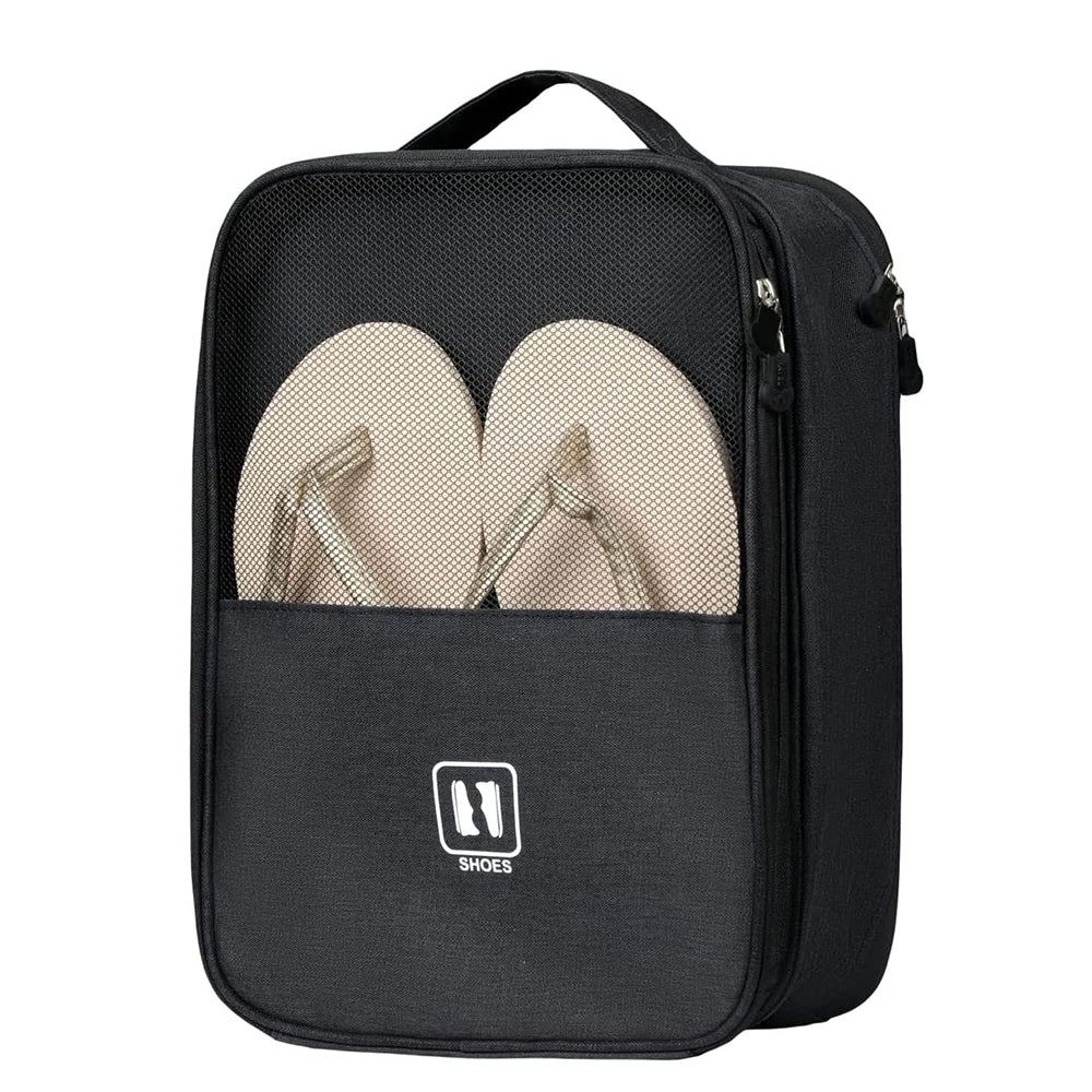 1Pcs Travel Shoe Storage Bag Holds 3 Pair of Shoes Large Black