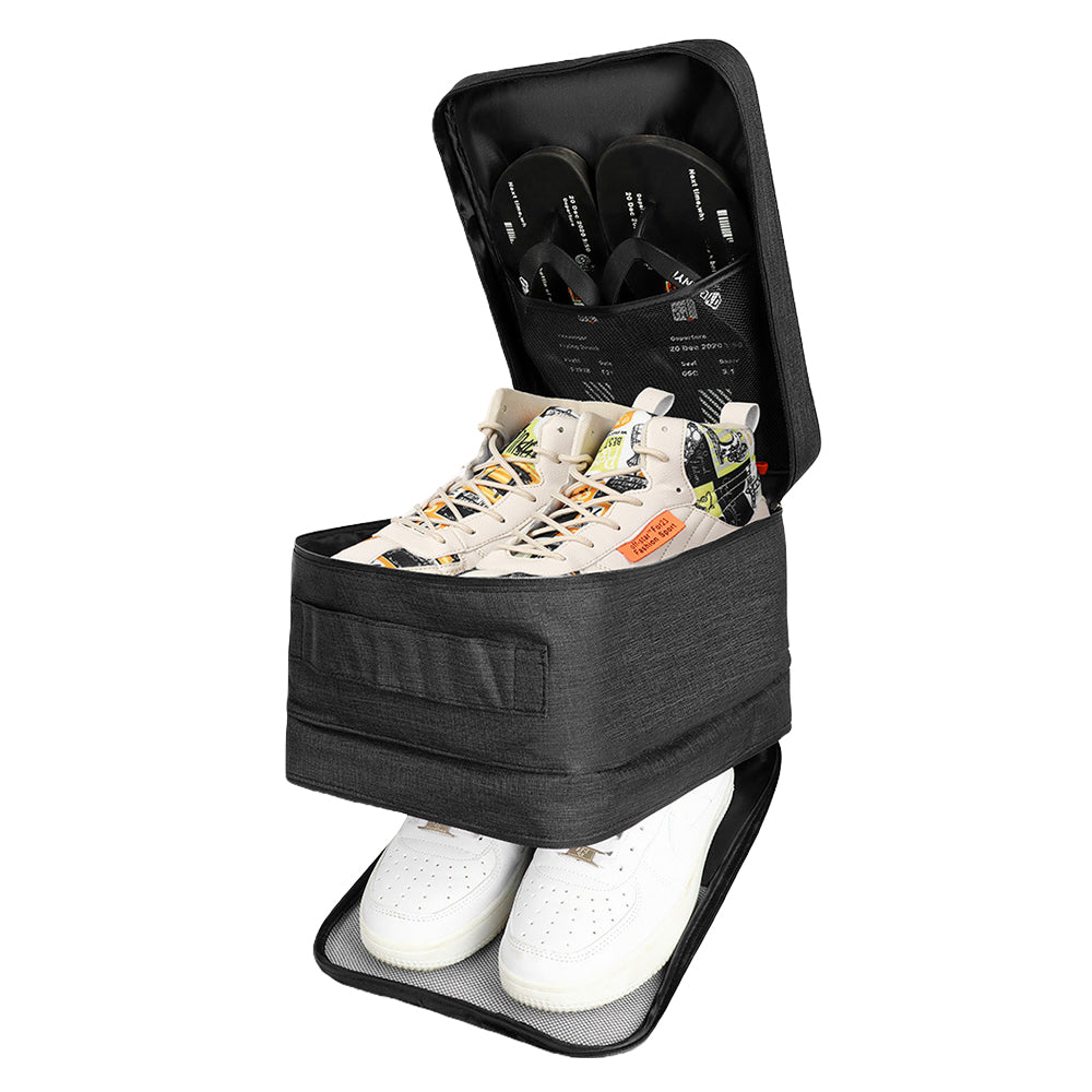 1Pcs Travel Shoe Storage Bag Holds 3 Pair of Shoes Large Black