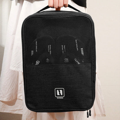 1Pcs Travel Shoe Storage Bag Holds 3 Pair of Shoes Large Black