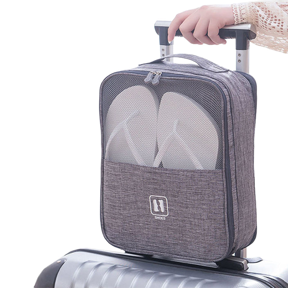 1Pcs Travel Shoe Storage Bag Holds 3 Pair of Shoes Large Grey