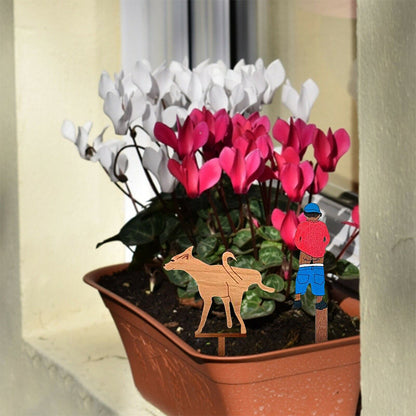 Set of 3Pcs Funny Garden Stakes Humor Plant Markers Decors